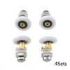 Hahiyo 20mm Diameter Brass Shower Door Wheels with Stainless Steel
