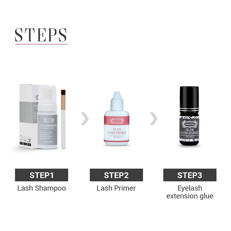 Glam Lash Primer 15ml/Eyelash Extensions Primer/Remove Protein Oil Before Extensions