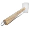 com-four® 2 x Rubber Mallets with Peg Extractor, Soft Hammer