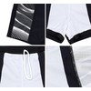 Aquarti Men's Swimming Trunks Short Sporty Stripes, 11307 Black/Grey, M