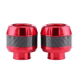 for grom Fork Slider Gorgeri 1 Pair of Carbon Fiber Motorcycle Front Fork Frame Sliders Crash (red)