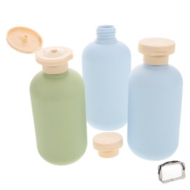 WOONEKY 3pcs Travel Shampoo Conditioner Bottles Refillable Toiletry Containers Leak Resistant Travel for Compact Portable Use