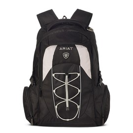 ARIAT Unisex Adult Logo Backpack, Black, One Size