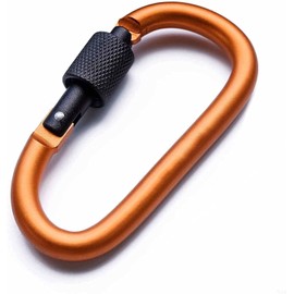 D-Ring Carabiners Twist Locking Carabiner Hiking Clips with Screw Gate Lock for Outdoor Fishing Traveling Not for Climbing
