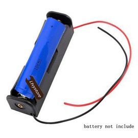 18650 Battery Case Holder 1 Slot, Ltvystore 18650 Battery Storage Box, Black Plastic Batteries Case for 18650 Button Top Single Battery,Pack of 20