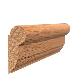 EWPC11 Picture Hanging Rail 1-5/8" Tall x 11/16" Moulding. Unfinished, Red Oak, 94"