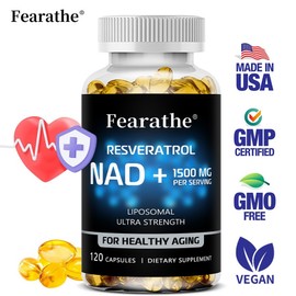 NAD+ Boost is rich in resveratrol, a dietary supplement that improves cell vitality, promotes cell recovery, enhances energy and concentration, 2 pieces, 60 servings / NAD+ Boost는 레스베라트롤이 풍부하여 세포활력개선 세포회복촉진 에너지와 집중력강화 식이보충제, 2개, 60회분