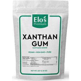 Xanthan Gum (227g/8oz) by Elo's Premium| Packaged In Canada| 100% All-Natural Thickener, Stabilizer, Binding Agent| Non-GMO, Organic, Vegan, Non-MSG, & Keto| Food Grade Xanthan Gum Thickener for Soups, Sauces, Smoothies, Shakes, & more