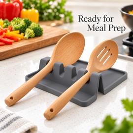 Silicone Spoon Rest for Kitchen Countertops – Non-Slip Utensil Holder for Spatulas, Spoons, and Everyday Cooking