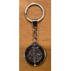 Keychain Of St Benedicth With Black Enamel, Llavero Negro San
