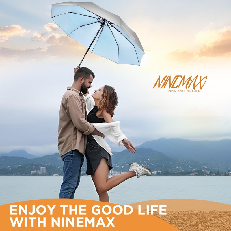 NINEMAX UV Umbrella for Sun Protection UPF 50+, 46 Inch