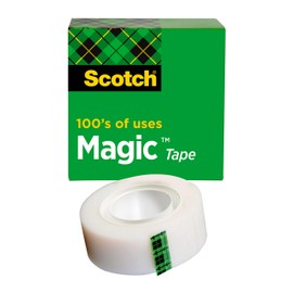 Scotch Magic Tape, 1 Roll, Numerous Applications, Invisible, Engineered for Repairing, 3/4 x 900 Inches, Boxed (205-L)