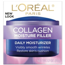 L'Oreal Paris Hidratante facial diario de colágeno, crema facial antienvejecimiento para reducir las arrugas y proporcionar una hidratación intensa, 1