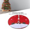 Red Flannelette Christmas Tree Skirt Base Floor Mat Apron Cover