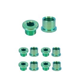 samuriding samuraidyingu Bicycle Chain Ring Bolt Set Titanium Double Gear For , blue