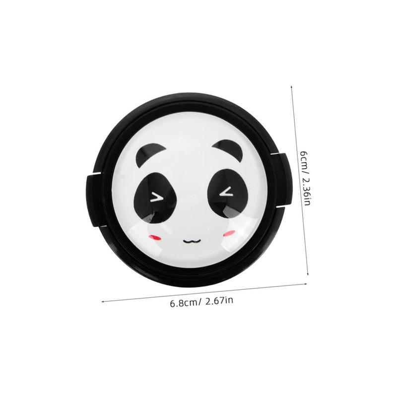 Tofficu 2pcs Panda Design Camera Lens Cap Textured Grip Protective