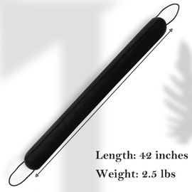 Sunolga 42" Door Draft Stopper Blocks Hot Cold Air with Removable Washable Cover for Gaps Up to 3", All-Season Noise and Wind Seal for The Bottom of Door and Window, Black