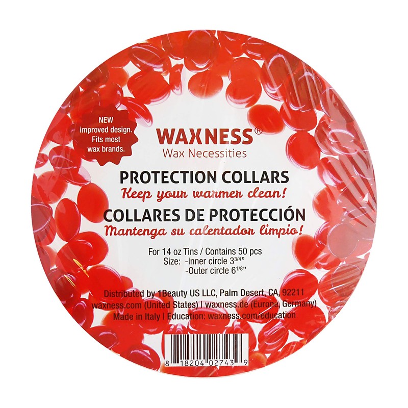 Waxness Waxing Multi-fit Protection Collars 50 Pack Red Fits Most