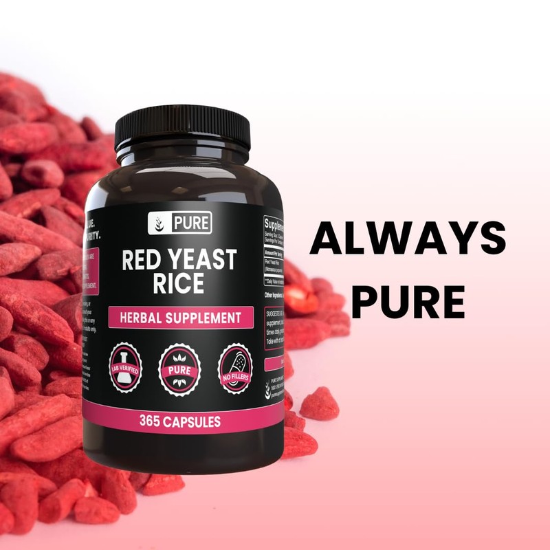 Pure Original Ingredients Red Yeast Rice No Magnesium Or Rice