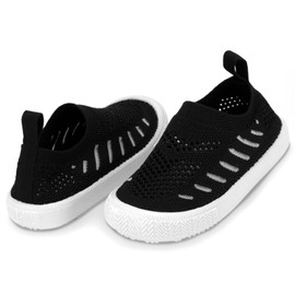 Jan & Jul Washable Knit Shoes for Kids Girls and Boys (Black, Size: 10 Little Kid)