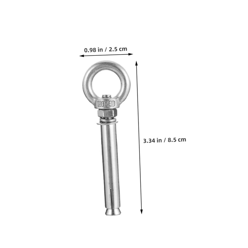 Gadpiparty Stainless-Steel Expansion Screws 2pcs Masonry Anchor Concrete Wall Hooks
