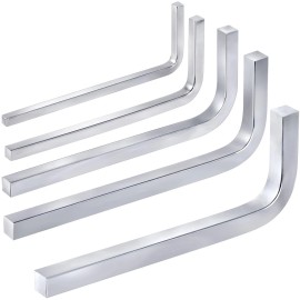 Pndeyo 5pcs Square Head Wrench Set L Shaped Square Key Screwdriver Kit Chromium Vana