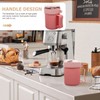 Taza de Desayuno Multiusos con Tapa y Cuchara, Rosa Plástico