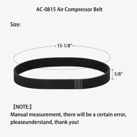 3 Pack AC-0815 Air Compressor Belt, Fits Models CF2600, D55141, CP503, Replaces CAC-1311, CAC-1342, for Craftsman, PORTER CABLE, DEWALT, Black & Decker, Delta, Bostitch
