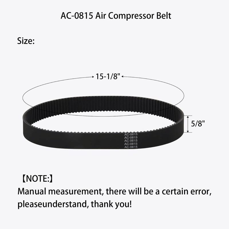 3 Pack AC-0815 Air Compressor Belt, Fits Models CF2600, D55141,