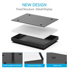 Actekart Model Painting Stand Base (19 x 14 Holes) and 25PCS Alligator Clip Sticks Set (with Sturdy Rubber Tips) Modeling Tools for Airbrush Spray, for Gundam Model Parts Holder (7.87 x 5.9Inch)