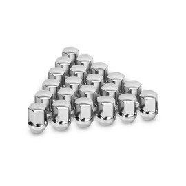 M14x1.5 OEM Lug Nuts for Ram 1500 Jeep Wrangler JL & Grand Cherokee Dodge Charger Chevy Impala Stock Wheels, Set of 20 14mmx1.5 Chrome One-Piece Design Factory Wheel Lug Nut Replace Part No 611-330