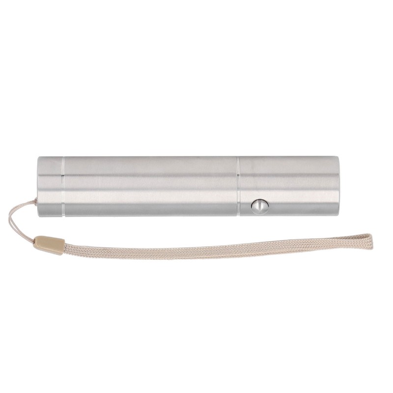 Mini Stainless Steel Flashlight 3 Mode Pocket LED Torch Handheld