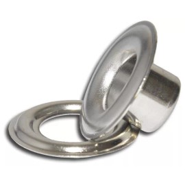 Micron #3 (7/16") Iron Nickel Self-Piercing Grommets & Washers, 500 Pcs/Bag