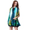 LumiSyne Women's Silk Scarves Retro Printed Geometric Stripe Long Shawl