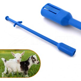 Zikimed Bolus or Balling 16x42 mm Cup Size Gun, Sheep Goat Blue Plastic Handle, 12.5" Overall Length for Livestock & Animal, Veterinary