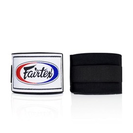 Fairtex HW2 Elastic Cotton Handwraps, 120' and 180" Full Length Hand Wraps-Many Colors (Black, 120")