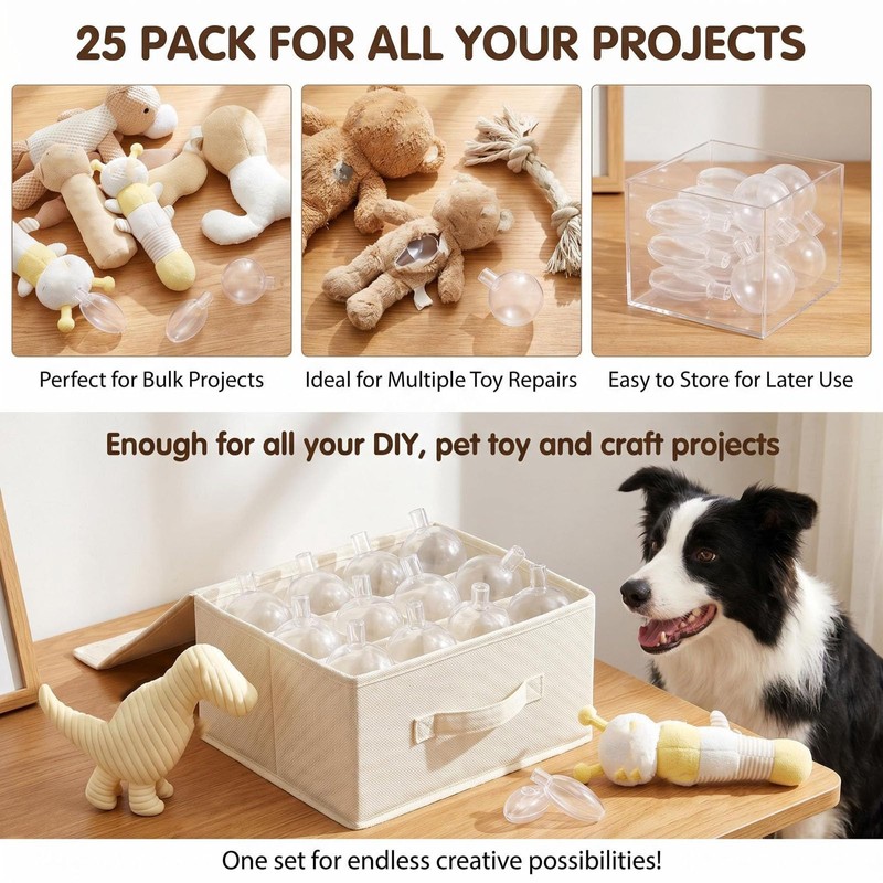 25Pcs 35mm Pet Squeakers, Replacement Squeakers, Noise Maker Insert for