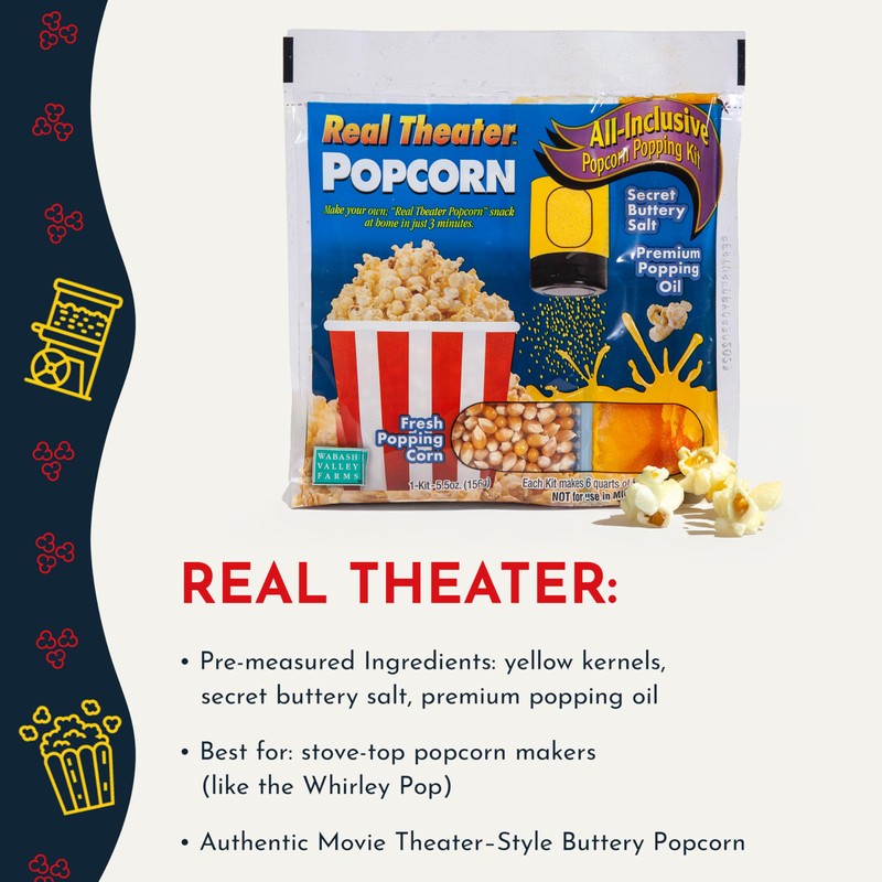Wabash Valley Farms Theater Popcorn Kits - 10 Pre-Portioned Popcorn