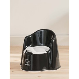 BabyBjörn Potty Chair, Black/White Potty Training Toilet, Easy-to-Clean, Removable Inner Potty, Non-Slip