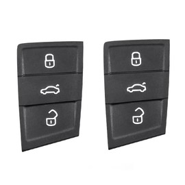 Kelay 2 Pcs Car Key Rubber Pads For Polo Golf 7 Mk7 Skoda Kodiaq Fabia Seat Ateca Ibiza Leon, Polo Car Key Fob Buttons Replacement, 3 Button Remote Car Key Rubber Pads
