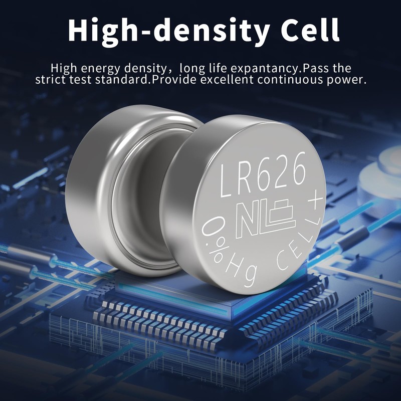 PKCELL 10Pcs LR626 Battery 377 SR626sw Watch Battery 1.5Volt Alkaline