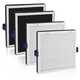 Hedday JF180 HEPA Replacement Filter Compatible with Jafanda JF180 Air Purifier, 3-in-1 H13 True HEPA Filter & Activated Carbon Filter(4 Pack)