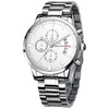 MEGALITH Mens Watches Chronograph Stainless Steel Waterproof Watches for Men