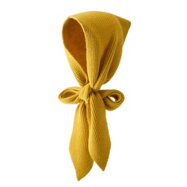 2-in-1 Winter Warm Hat Scarf for Women Cap Solid Color Crochet Hooded Scarf Hat for Skiing Hiking Balaclava