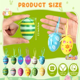 Aurelema 4 ft Easter White Birch Tree with LED Lights 48 Warm White LED Lighted Birch Tree with 24 Pcs Easter Eggs USB Easter Egg Tree Centerpieces for Tables with Timer