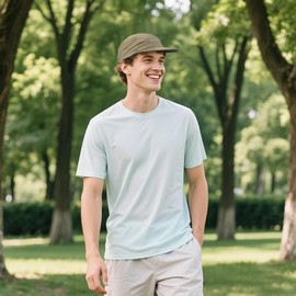 Clakllie Quick Dry 5 Panel Baseball Cap Waterproof Flat Brim Running Cap Lightweight Sports Cap Adjustable UPF 50+ Peaked Cap Unstructured Outdoor Cap, CDGE-BSSP2549-Khaki, Unit size