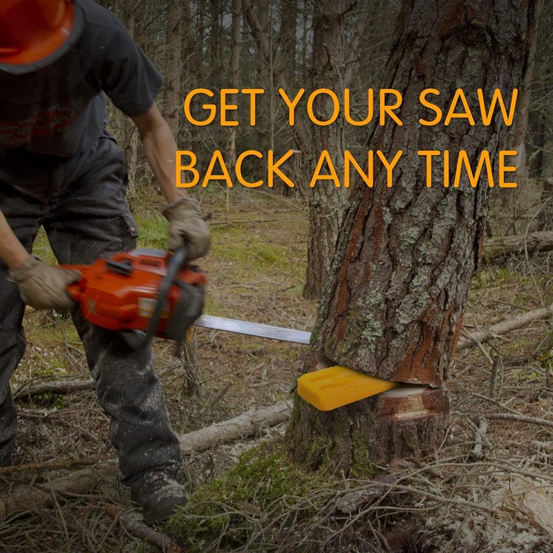 6 Pack Tree Felling Wedges with Spikes, Chainsaw Wedges, 5.5”