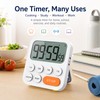 Digital Kitchen Timer with Magnetic Back – 99-Minute Count Up