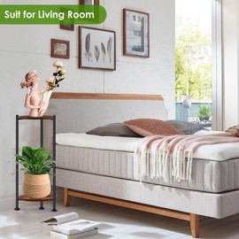 Lilybud--lily Plant Stand Indoor Outdoor, 30'' Tall Plant Stands for Indoor Plants, Heavy Duty Indoor Plant Shelf, 2 Tier Flower Stand for Living Room, Balcony, Deck