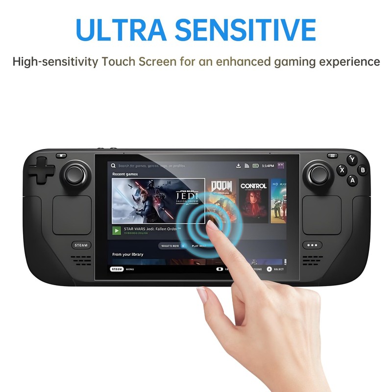 Lokyoo Screen Protector Designed for Steam Deck OLED (3-Pack Tempered